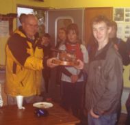 Gunn Trophy Presentation to Ross - Lochcarron A Team
