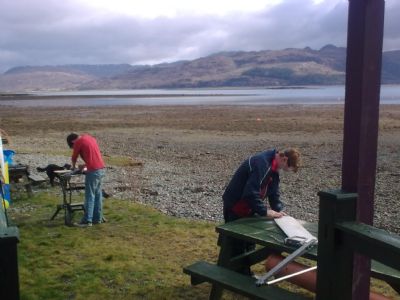 Finn and Fraser hard at work!
